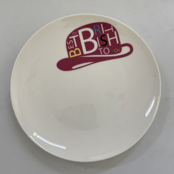 British Theme Plates Royal Doulton POP IN FOR DRINKS Set of 4 Appetizer Dishes - Picture 8 of 10